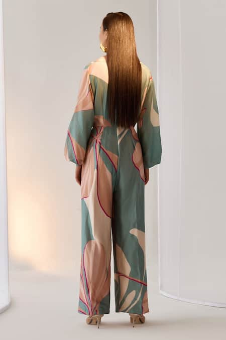 Twinkle Hanspal Printed Tie up Jumpsuit 