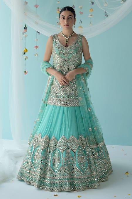 Angad Singh Embroidered Kurta Lehenga Set 