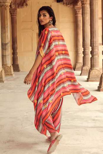 Viscose Modal Striped Cape 