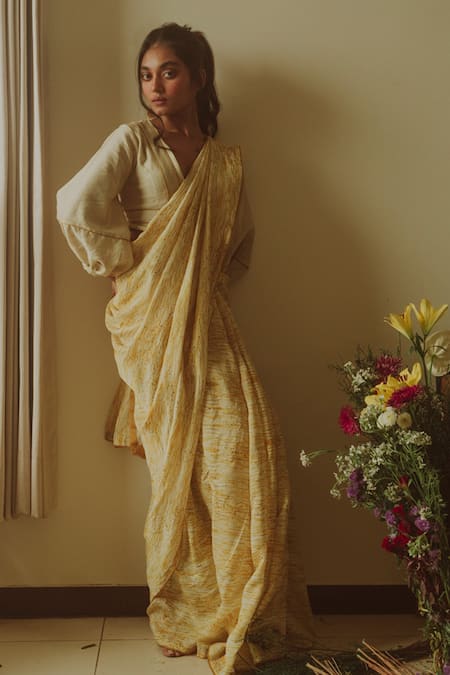 TIL Silk Chanderi Printed Saree With Blouse 