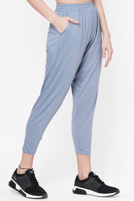 Tuna London - {Tuna Active} Blue Cotton Yoga Pant Online at Aza Fashions Tuna London - {Tuna Active}_Blue Cotton Yoga Pant _Online_at_Aza_Fashions