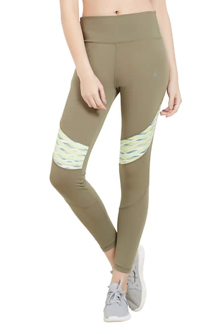 Buy_Tuna London - {Tuna Active}_Green Printed Leggings _Online_at_Aza_Fashions