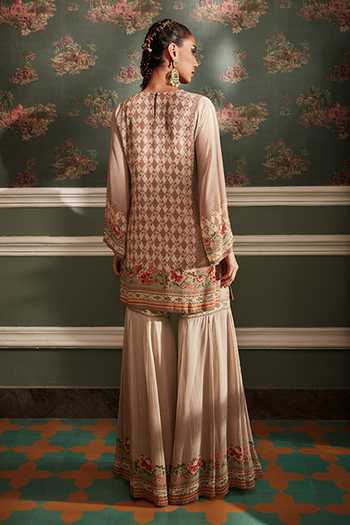 Kalista Akilah Floral Print Kurta Gharara Set 