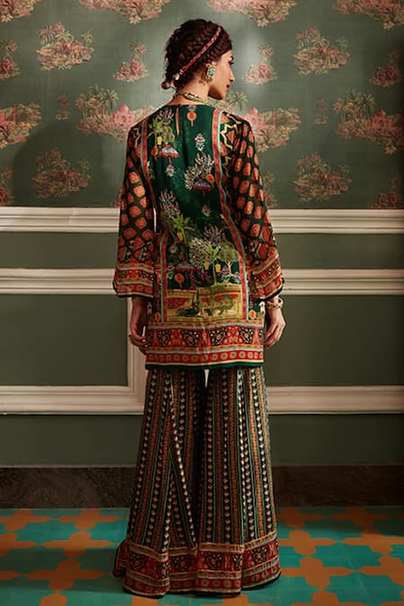 Kalista Siah Short Kurta Gharara Set 