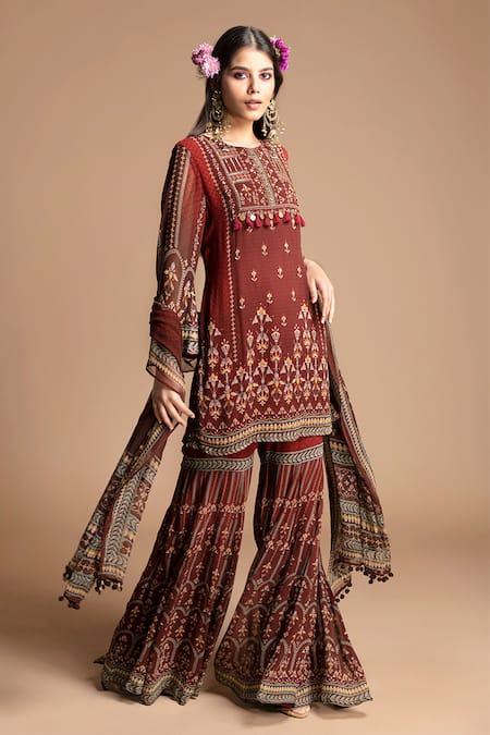 Kalista Printed Kurta Sharara Set 
