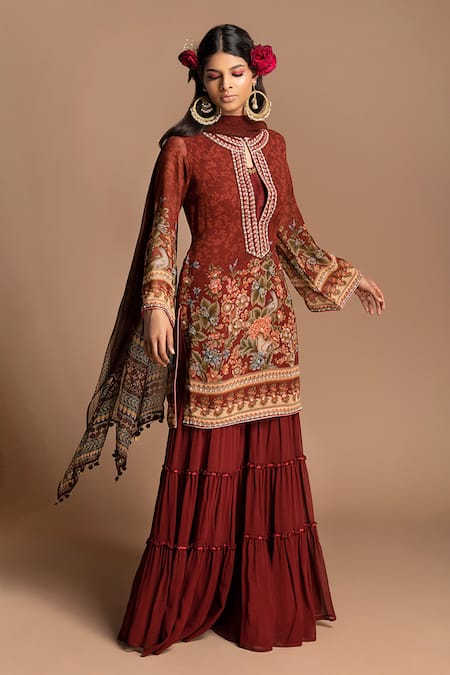 Kalista Printed Kurta Gharara Set 