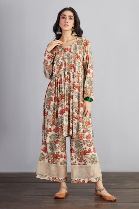 Torani Airawata Nazam Kurta & Farshi Pant Set 