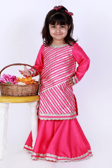Tiny Pants Striped Kurta & Sharara Set 