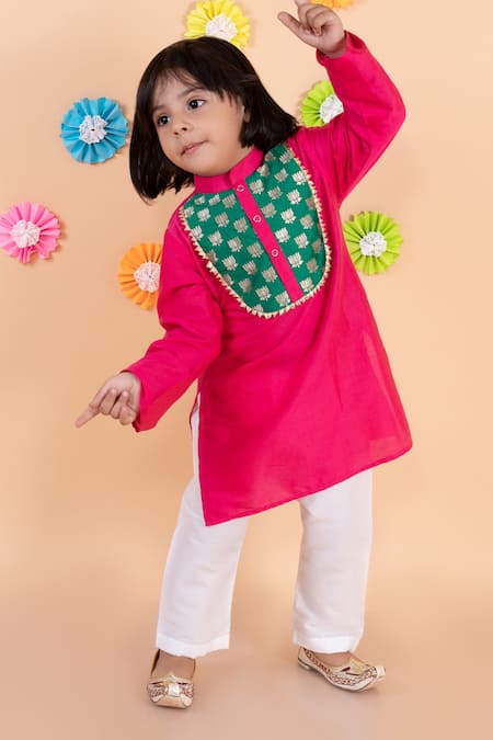 Tiny Pants Cotton Kurta & Pyjama Set 