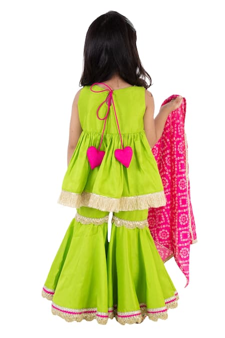 Tiny Pants Bandhani Print Kurta Sharara Set 