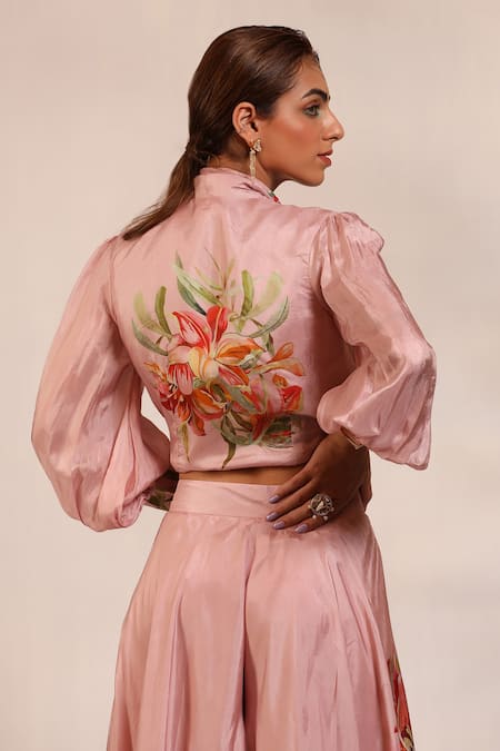 Koashee By Shubitaa Puffed Sleeve Top & Sharara Set 