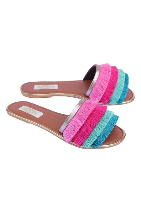 turquoise fringe sandals