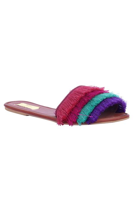 turquoise fringe sandals