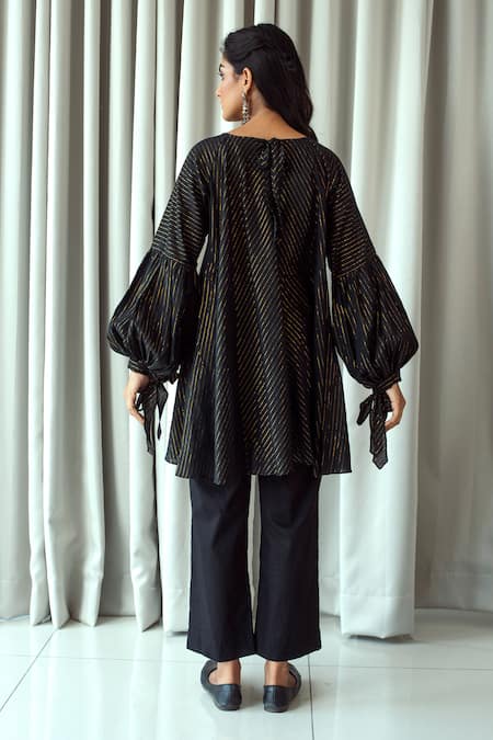 Taro Handwoven Cotton Striped Tunic 