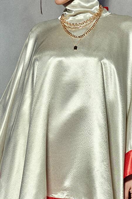 Shop Therealb Green 100% Polyester Turtle Neck Collar Handkerchief Hem Tunic And Pant Set Online at Aza Fashions Shop_Therealb_Green 100% Polyester Turtle Neck Collar Handkerchief Hem Tunic And Pant Set_Online_at_Aza_Fashions