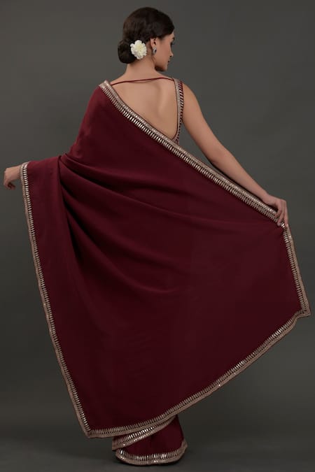 Talking Threads Saree with Embroidered Blouse