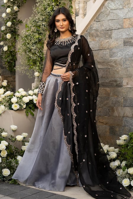 Buy Grey Wedding Designer Lehenga Choli Online : 146921 - New Arrivals