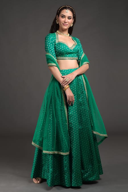 Talking Threads Brocade Silk Lehenga Set 