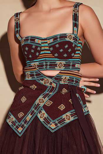 Buy Nikita Mhaisalkar Brown Embroidery, Beads Turkish Waist Belt Online at Aza Fashions Buy_Nikita Mhaisalkar_Brown Embroidery, Beads Turkish Waist Belt _Online_at_Aza_Fashions