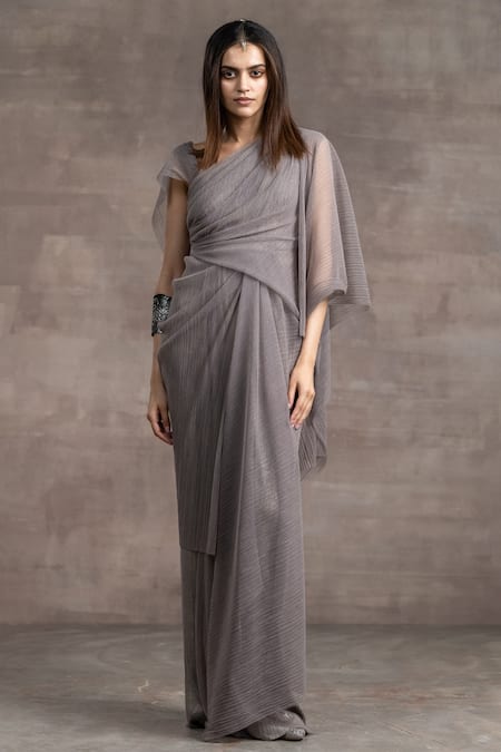 Tarun Tahiliani Asymmetric Draped Gown 