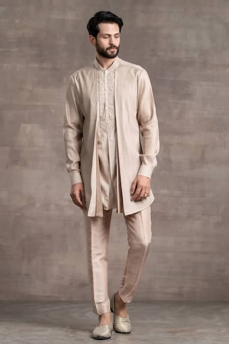 Tarun Tahiliani Pintuck Layered Kurta Set 