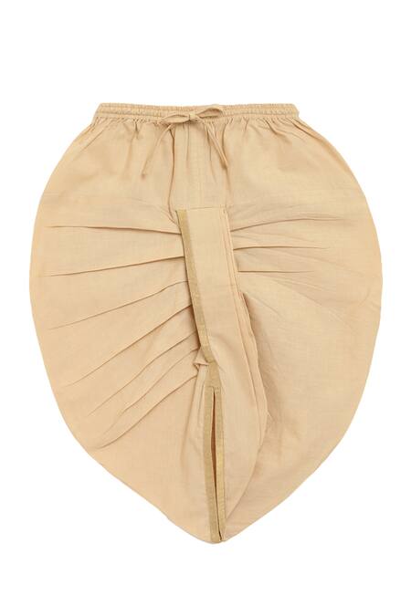 Shop_Tiber Taber_Blue Cotton, Viscose Embroidery Kurta And Dhoti Pant Set_Online_at_Aza_Fashions