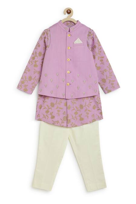 Buy Tiber Taber Purple Satin, Embroidery Floral Bundi And Kurta Set Online at Aza Fashions Buy_Tiber Taber_Purple Satin, Embroidery Floral Bundi And Kurta Set _Online_at_Aza_Fashions