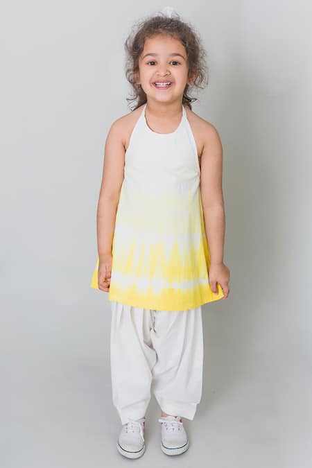 Tiber Taber Shibori Dye Halter Tunic Set 