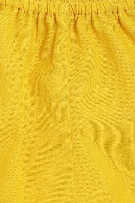 Tiber Taber_Pink Cotton Phulkari Overlap Kurta And Pant Set _at_Aza_Fashions