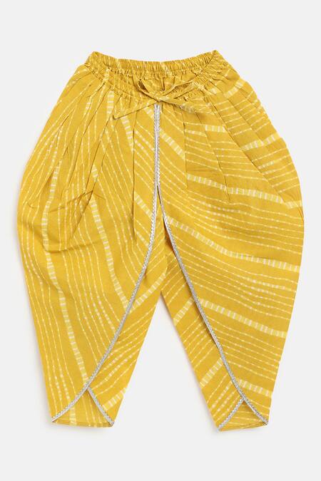 Shop_Tiber Taber_Green Cotton, Voile Lace Printed Kurta And Dhoti Pant Set_Online_at_Aza_Fashions