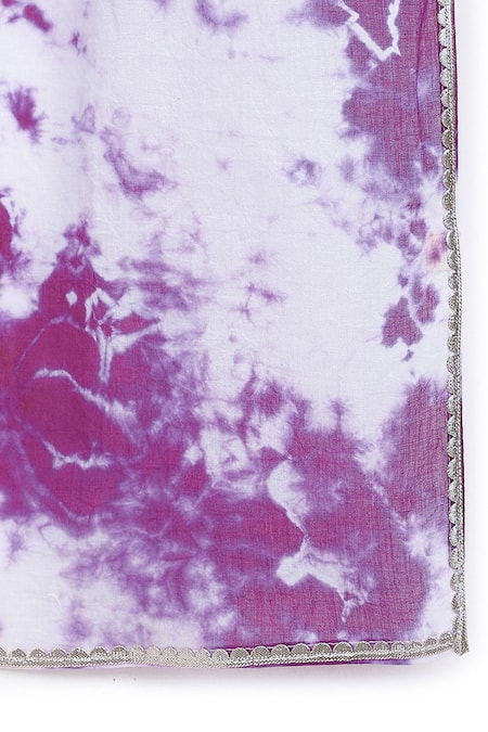 Tiber Taber_Purple Cotton Gota Patti Embroidered Kurta Sharara Set _at_Aza_Fashions