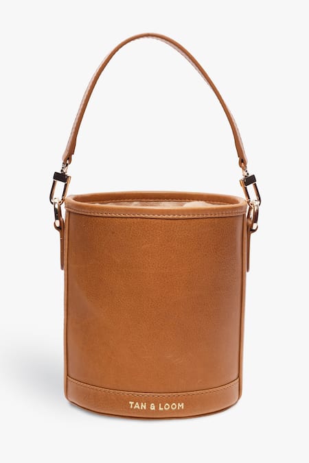Shop Tan & Loom Brown Vegetable Tanned Leather Potli Bag at Aza Fashions Shop_Tan & Loom_Brown Vegetable Tanned Leather Potli Bag _at_Aza_Fashions