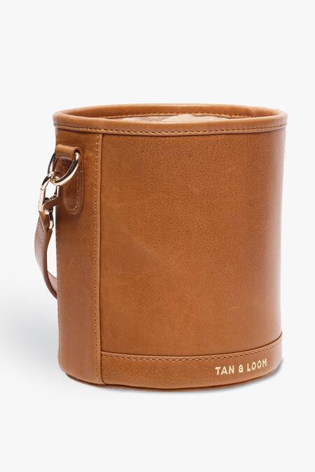 Buy Tan & Loom Brown Vegetable Tanned Leather Potli Bag Online at Aza Fashions Buy_Tan & Loom_Brown Vegetable Tanned Leather Potli Bag _Online_at_Aza_Fashions
