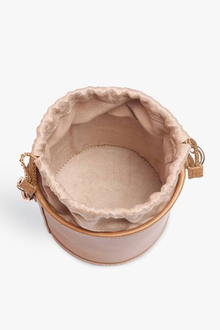 Shop Tan & Loom Brown Vegetable Tanned Leather Potli Bag Online at Aza Fashions Shop_Tan & Loom_Brown Vegetable Tanned Leather Potli Bag _Online_at_Aza_Fashions