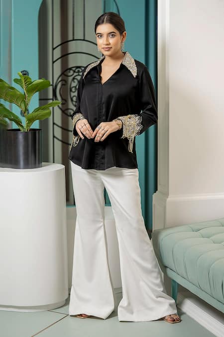 Tamaraa By Tahani Ellen Embellished Shirt & Pant Set 
