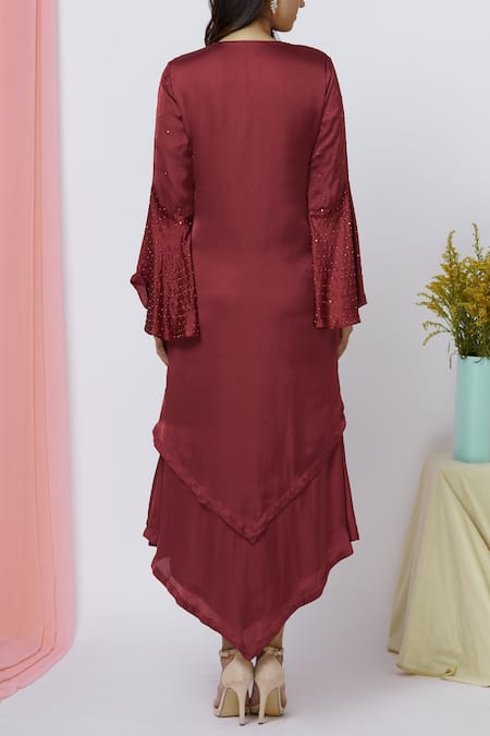 Aariyana Couture Overlap Asymmetric Dress 