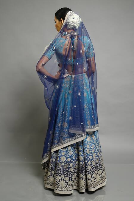 Abhishek Gupta Embroidered Bridal Lehenga Set 