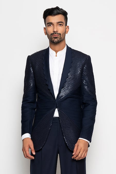 Amaare Embroidered Tuxedo & Pant Set 