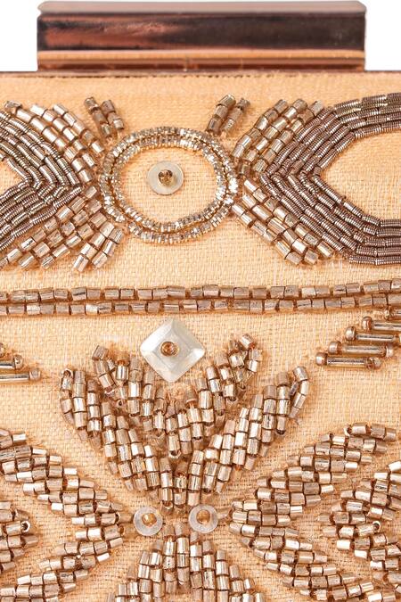 Shop The Purple Sack Peach Embroidery Clutch With Sling Online at Aza Fashions Shop_The Purple Sack_Peach Embroidery Clutch With Sling _Online_at_Aza_Fashions