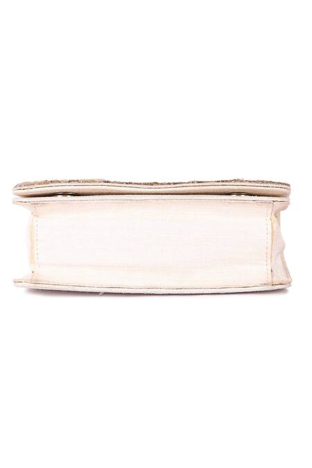 Buy The Purple Sack Beige Embroidery Floral Flap Clutch With Sling Online at Aza Fashions Buy_The Purple Sack_Beige Embroidery Floral Flap Clutch With Sling _Online_at_Aza_Fashions