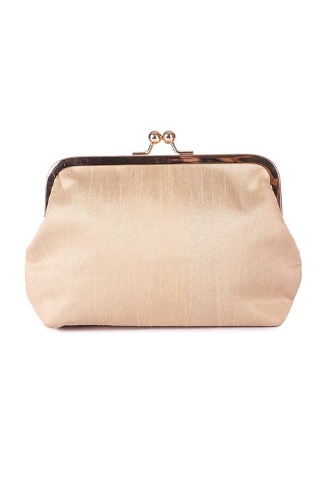 Shop The Purple Sack Beige Embroidery Beaded Clutch With Sling at Aza Fashions Shop_The Purple Sack_Beige Embroidery Beaded Clutch With Sling _at_Aza_Fashions