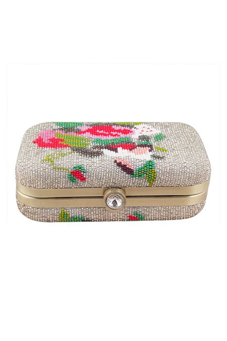 Buy The Purple Sack Multi Color Embroidery Beaded Clutch With Sling Online at Aza Fashions Buy_The Purple Sack_Multi Color Embroidery Beaded Clutch With Sling _Online_at_Aza_Fashions