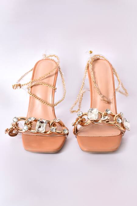 Dolce Gabbana Beige Ankle Chain Strap High Heels Pumps Shoes - Walmart.com