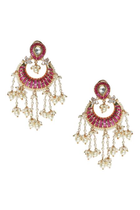 fcity.in - Afj Gold Copper Gold Plated Ruby Earrings For Women / Latest  Earrings