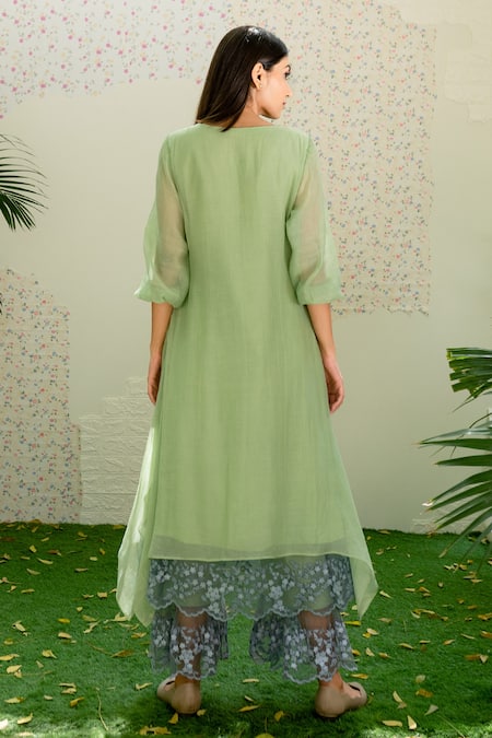 Naaz By Noor Asymmetric Kurta & Palazzo Set 