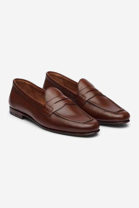 Bridlen_Brown Penny Loafers_Online_at_Aza_Fashions