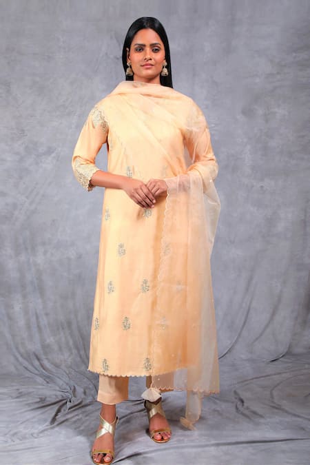 Asaga Chanderi Silk Kurta Set 