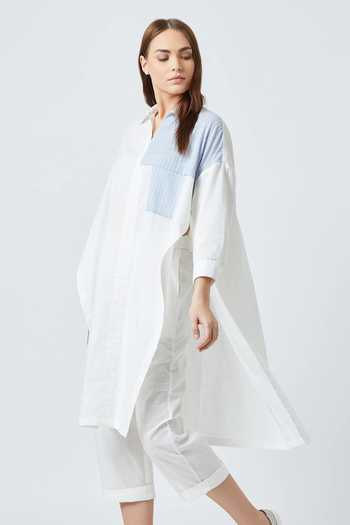Doodlage Upcycled Cotton High Low Tunic 