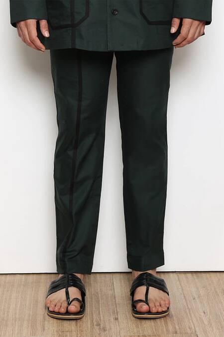 Shop_Arjuun Kilachand_Green Cotton Lounge Shirt And Pant Set _Online_at_Aza_Fashions