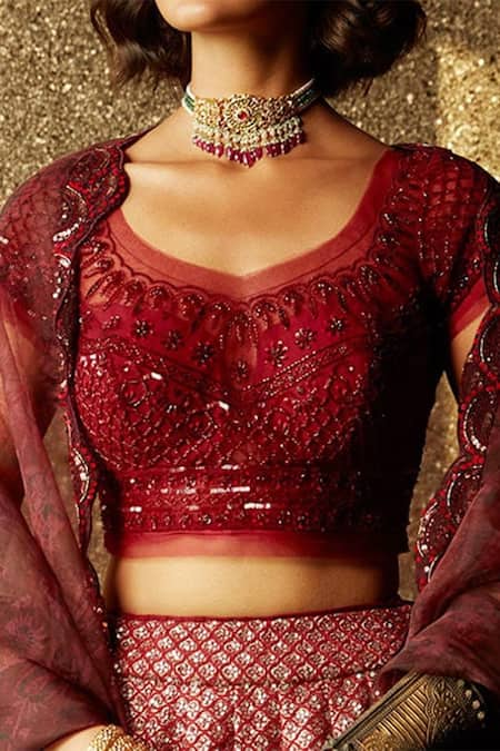 Jade By Monica & Karishma Embroidered Bridal Lehenga Set 